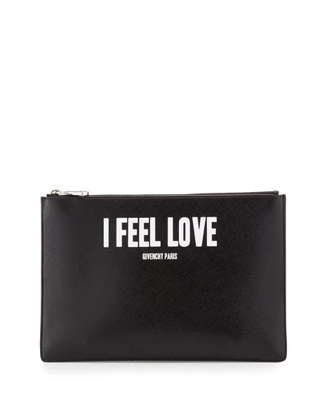 givenchy i feel love pouch|Givenchy Iconic Prints I Feel Love Medium Pouch Bag, Black.